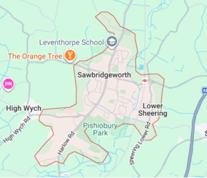 sawbridgeworth map harlow map