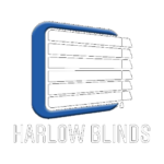 harlow blinds white logo