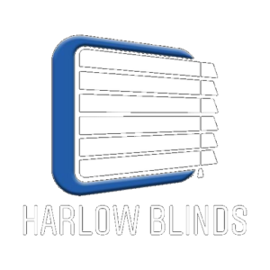 harlow blinds white logo